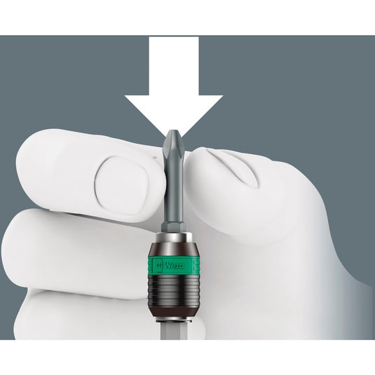 Wera kraftform kompakt 838 ra-r m imperial set 1 bitset (zwart groen, 15‑delig)