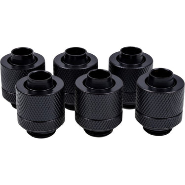 Alphacool eiszapfen 13 10mm compression fitting verbinding (zwart, 6 stuks)