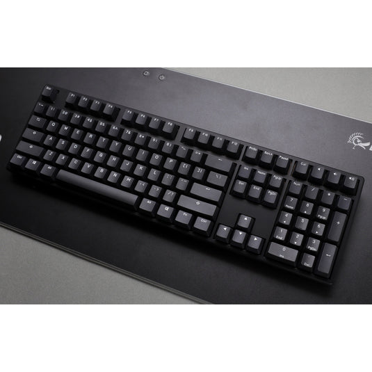 Ducky origin phantom black mechanisch toetsenbord (zwart, us lay-out (qwerty), cherry mx speed silver, 100%, hot swap, pbt double-shot keycaps)