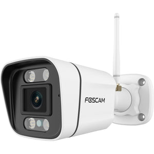 Foscam v8p, 4k 8mp dual-band wifi beveiligingscamera (wit, met geluid- en lichtalarm)