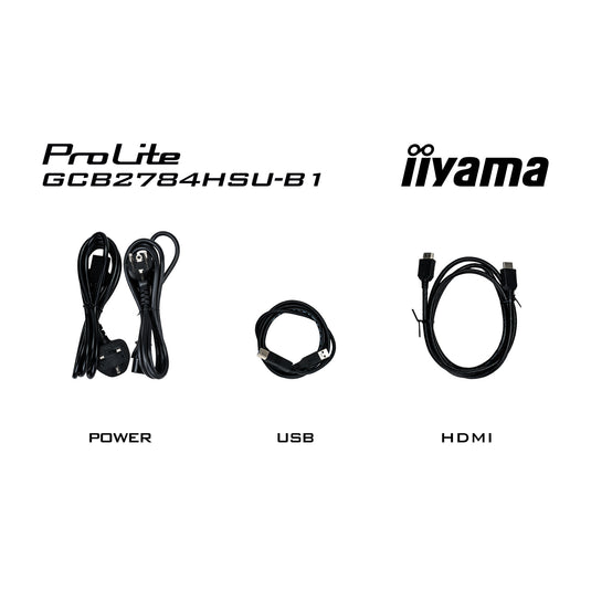 Iiyama g-master red eagle gcb2784hsu-b1 27 curved gaming monitor (zwart, 2x hdmi, 1x displayport, usb, audio, amd free-sync, 240 hz)