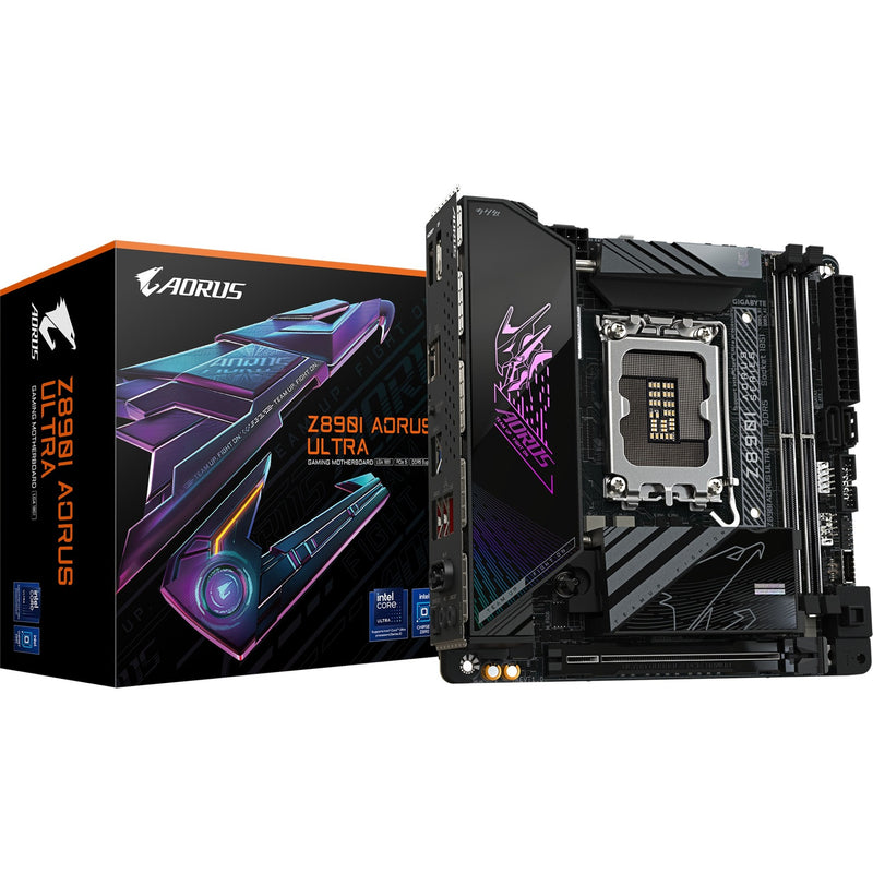 Load image into Gallery viewer, Gigabyte z890i aorus ultra socket 1851 moederbord (raid, 2.5gb-lan, wi-fi 7, bt, sound, mini-itx)
