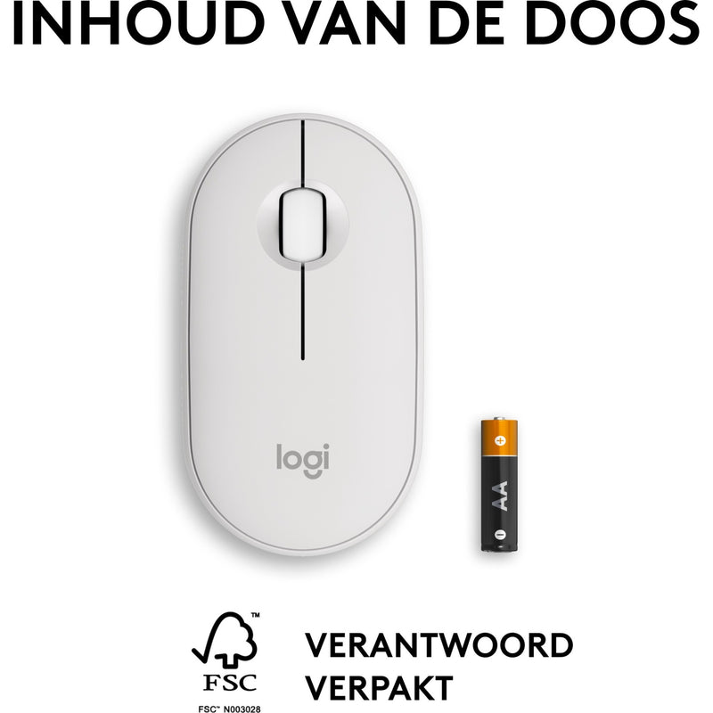 Afbeelding laden in galerijviewer, Logitech pebble mouse 2 m350s (wit)
