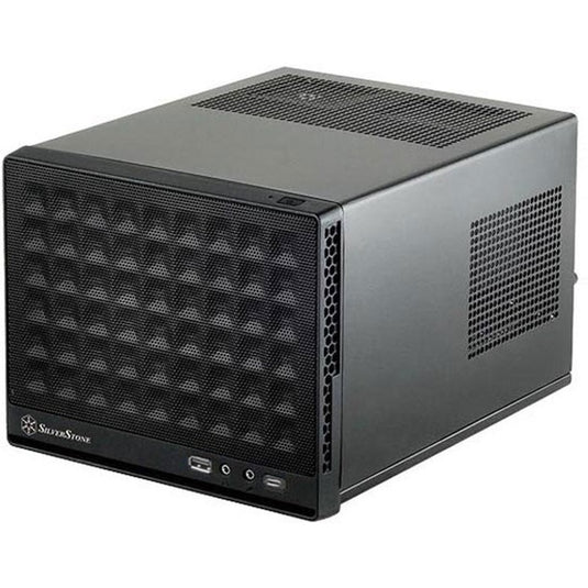 Silverstone sst-sg13b-c mini tower behuizing (zwart | 1x usb-a | 1x usb-c)