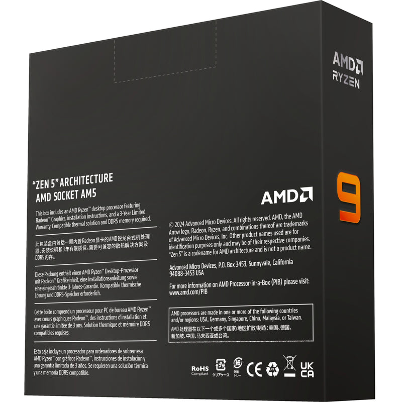 Afbeelding laden in galerijviewer, Amd ryzen 9 9950x, 4,4 ghz (5,7 ghz turbo boost) socket am5 processor (unlocked, boxed)
