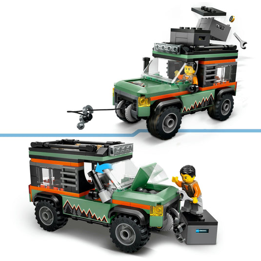 Lego city 60447 4x4 terreinwagen voor in de bergen