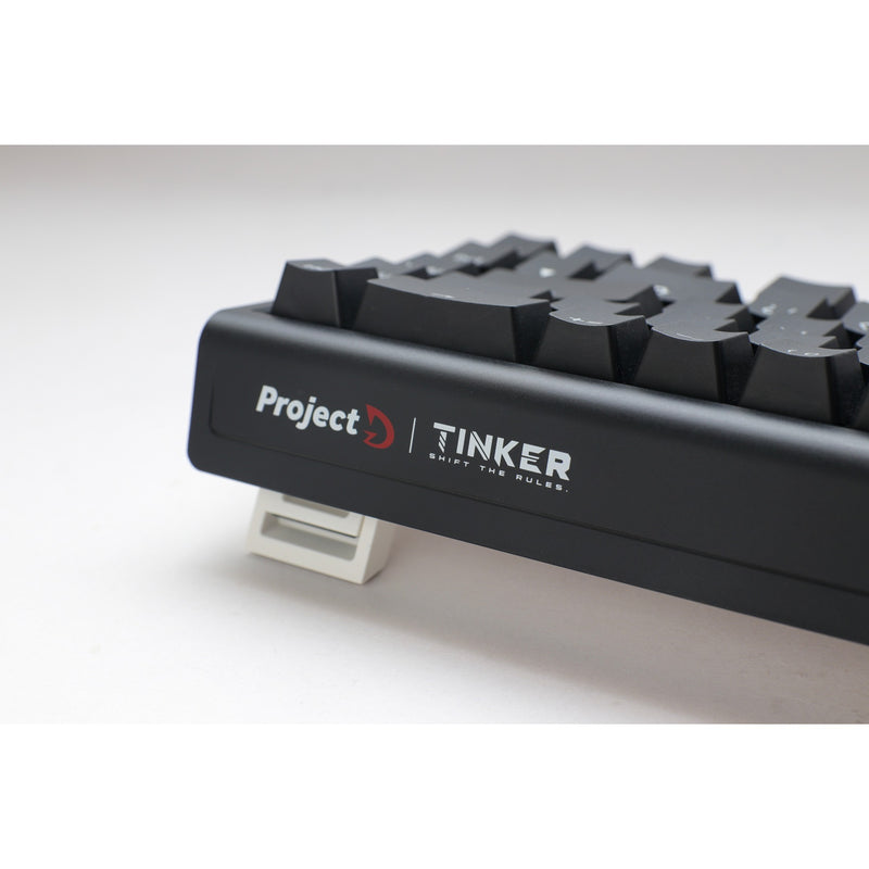 Load image into Gallery viewer, Ducky projectd tinker 65 met qmk via, toetsenbord (zwart wit, us lay-out, cherry mx blue, rgb led, double-shot pbt, hot-swappable, gasket mount, 65%)
