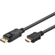 Goobay displayport 1.2 naar hdmi 2.0 kabel (zwart, 2 meter)