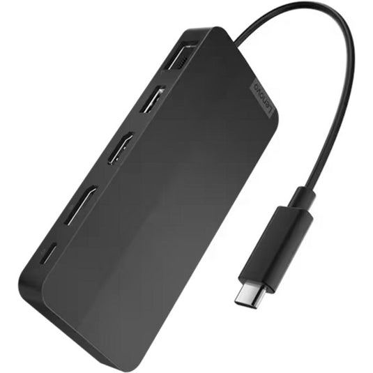 Lenovo usb-c-travel dock voor 2 schermen (met adapter) dockingstation (zwart)