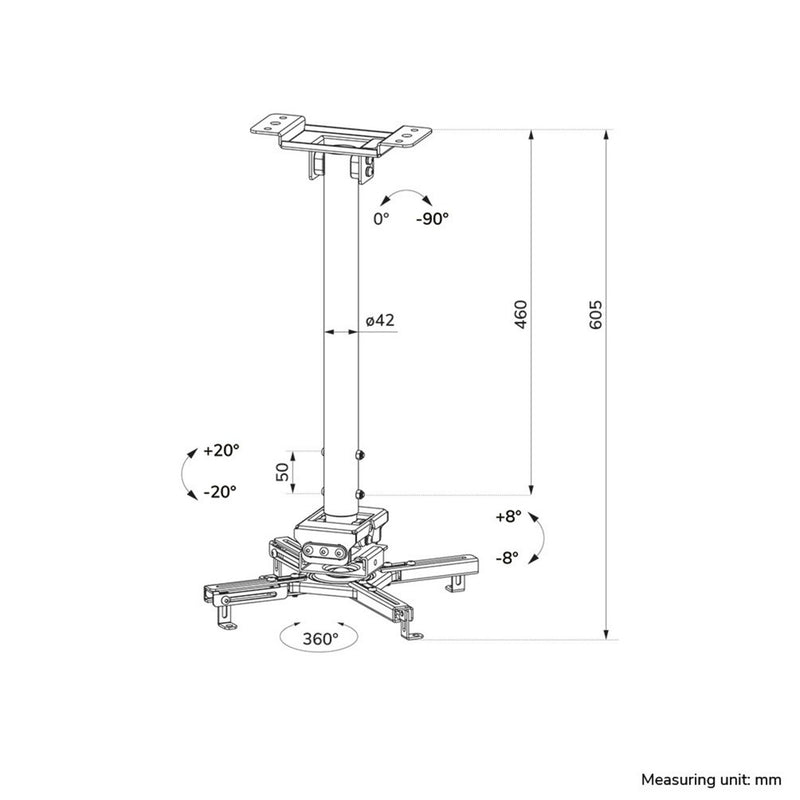Chargez l'image dans la visionneuse de la galerie, Neomounts cl25-540wh1 beamer plafondbeugel plafondhouder (wit)

