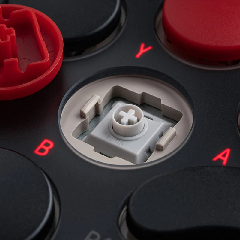 Chargez l'image dans la visionneuse de la galerie, 8bitdo arcade controller (grijs rood, 2.4 ghz bluetooth usb, nintendo switch 1 + 2, pc)
