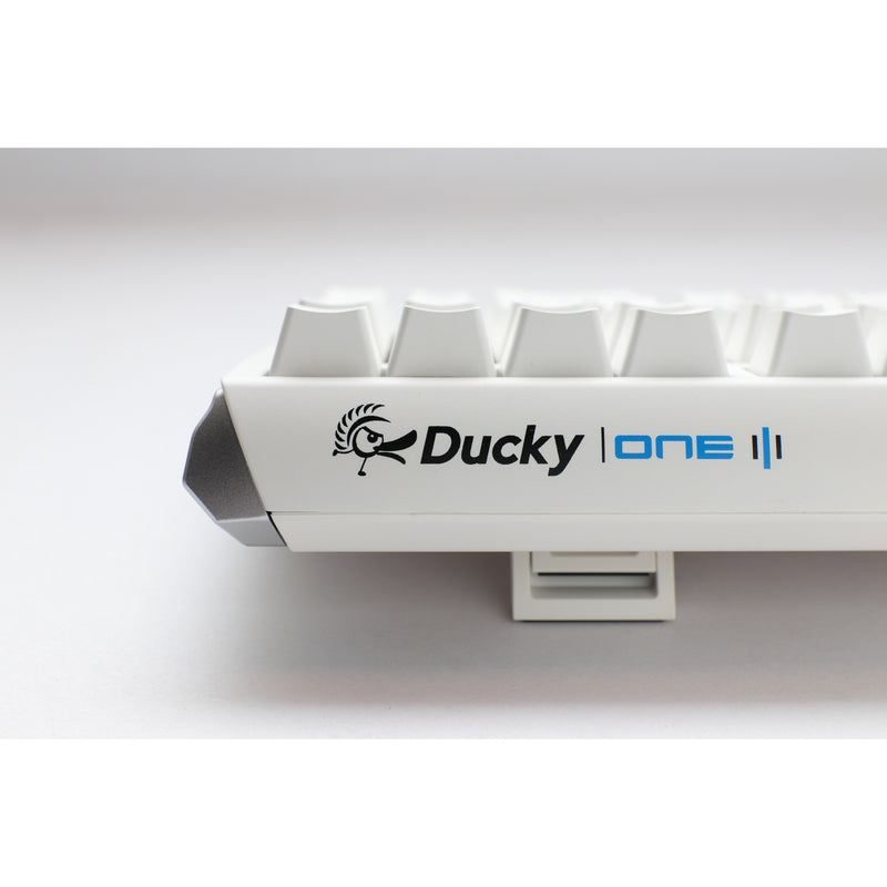 Load image into Gallery viewer, Ducky one 3 classic pure white rgb mechanisch toetsenbord (wit, us lay-out (qwerty), cherry mx blue, 100%, rgb led, double-shot pbt, hot-swappable, quack mechanics)
