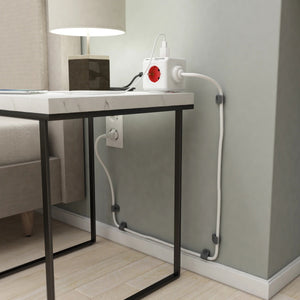Allocacoc powercube extended stekkerdoos (wit rood, 5x stekker)