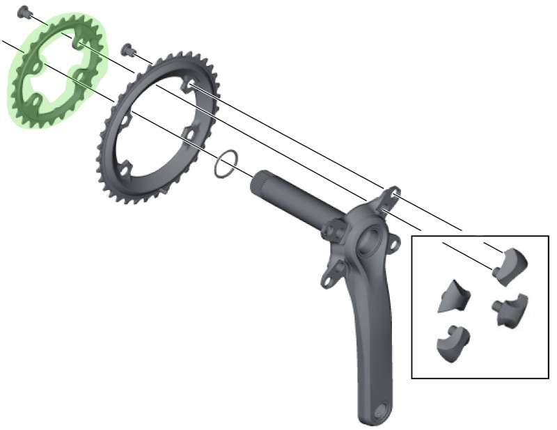 Load image into Gallery viewer, Shimano xtr 2-speed chainring for fc-m9000 9020 26t (at)

