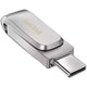Sandisk ultra dual drive luxe 256 gb usb-stick (zilver, usb-a 3.2 gen 1, usb-c 3.2 gen 1)