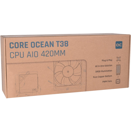 Alphacool core ocean t38 420 waterkoeling (zwart)
