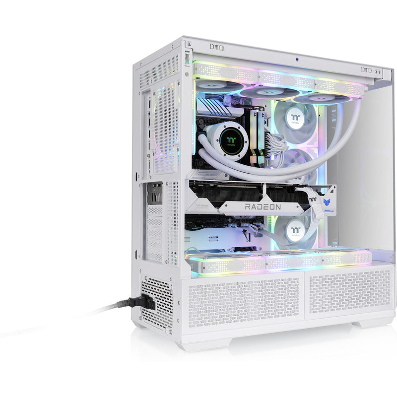 Load image into Gallery viewer, Thermaltake view 370 tg argb snow midi tower behuizing (wit | 2x usb-a | 1x usb-c | rgb | tempered glass)
