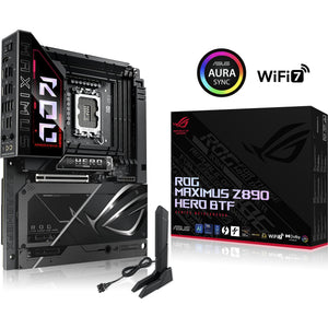 Asus rog maximus z890 hero btf socket 1851 moederbord (zwart, raid, 5 gb-lan, wi-fi 7, bt, sound, atx)