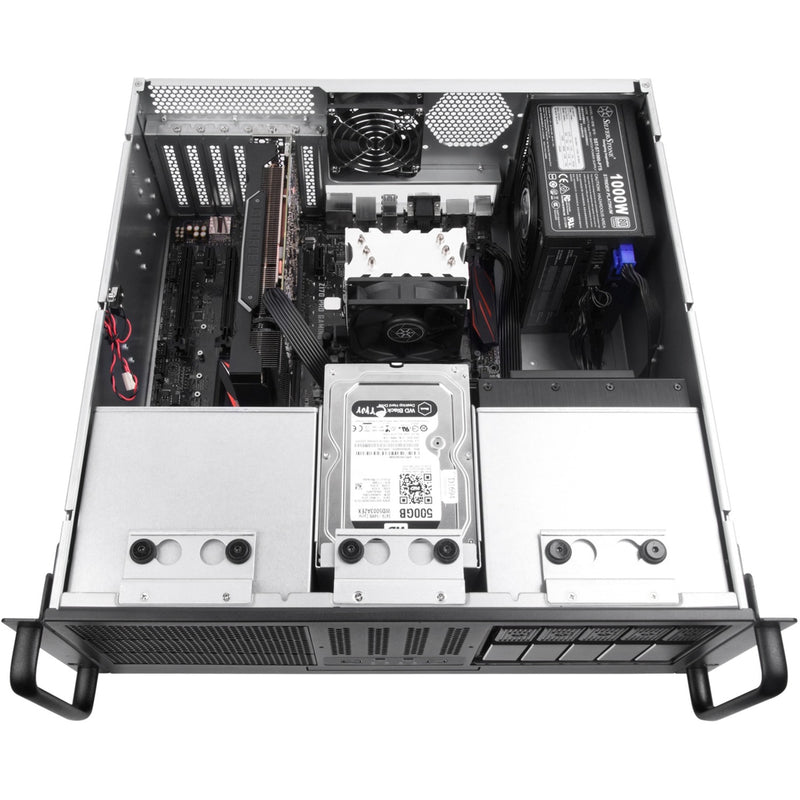 Load image into Gallery viewer, Silverstone rm41-h08 rack behuizing (zwart | 2x usb-a 3.2 (5 gbit s))
