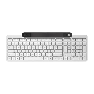 Lenovo 800 self-charging bluetooth keyboard (wit, us lay-out (qwerty), plunger, 100%, plunger switch, bluetooth 5.1, usb-c)