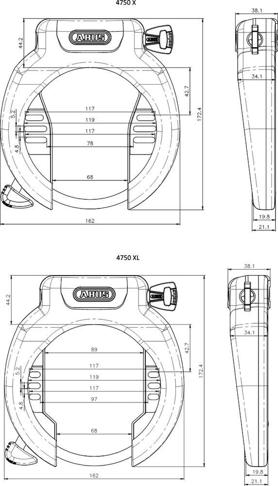 Load image into Gallery viewer, Abus Pro Amparo 4750X ART2 Fietsslot, Zwart
