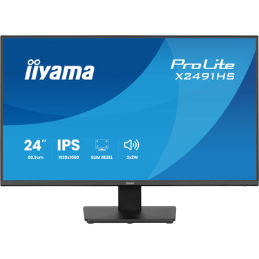 Iiyama prolite x2491hs-b1 23.8 monitor (zwart, 120 hz, hdmi, displayport, audio)