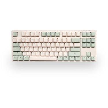 Ducky one 3 matcha tkl mechanisch toetsenbord (crème, us lay-out (qwerty), cherry mx blue, 80% (tkl), pbt double shot, hot swap)