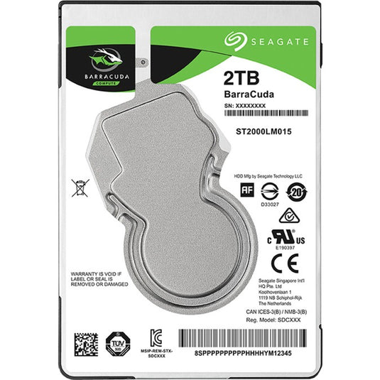 Seagate barracuda 2 tb harde schijf (st2000lm015, sata 600)