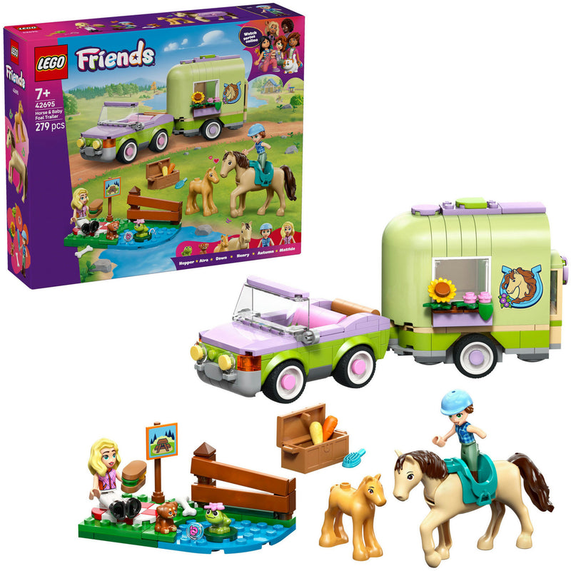 Load image into Gallery viewer, Lego friends 42695 trailer met paard en veulen
