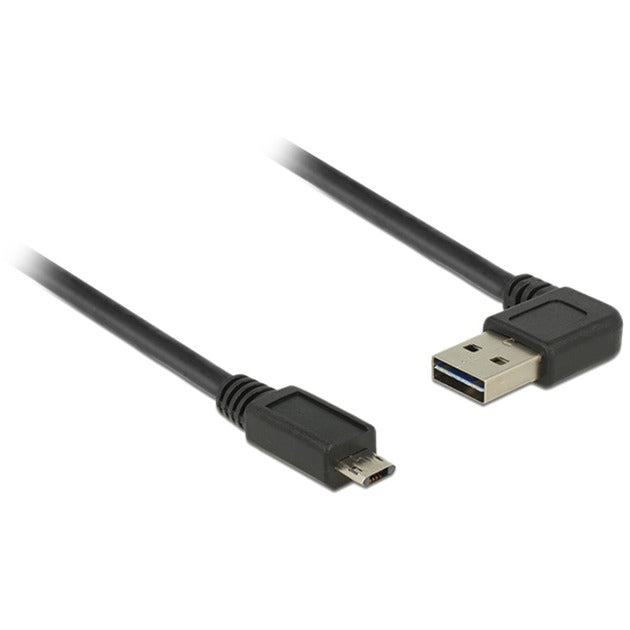 Load image into Gallery viewer, Delock easy-usb-a 2.0 male > easy-usb micro-usb-b 2.0 male kabel (zwart, 0,5 meter)
