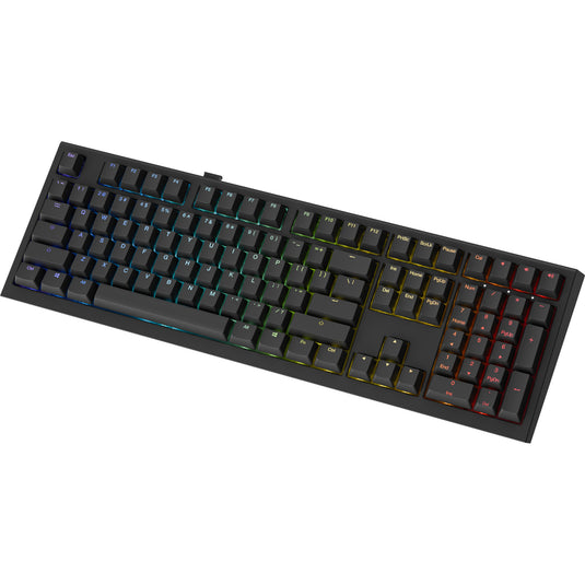 Ducky one x wireless rgb mechanisch toetsenbord (zwart, us lay-out (qwerty), inductive, 100%, hot-swappable, pbt, 2.4 ghz | bluetooth | usb-c)