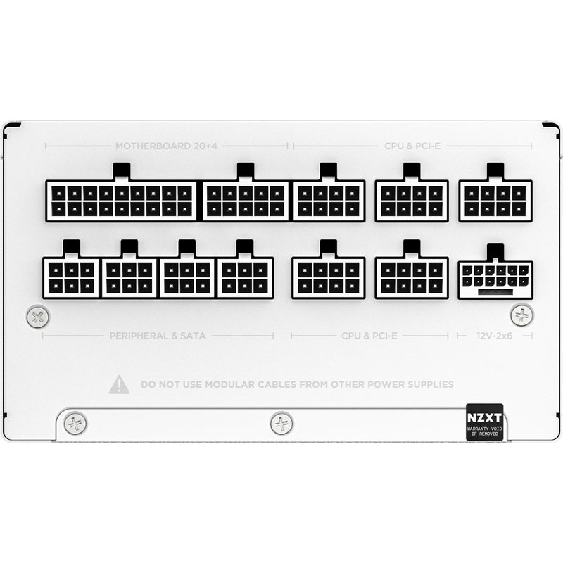Chargez l'image dans la visionneuse de la galerie, Nzxt c850 gold atx 3.1 modulaire 850 watt voeding (wit, 1x 12v-2x6, 3x pcie)

