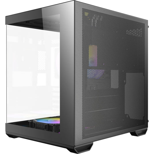 Antec cx60m argb mini tower behuizing (zwart | 3x usb-a | rgb | tempered glass)