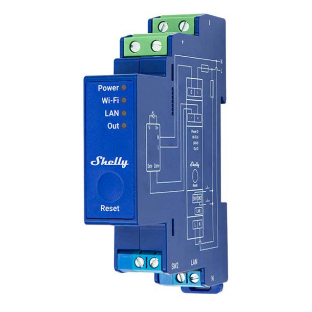 Load image into Gallery viewer, Shelly pro dimmer 0 1-10v pm (blauw, bluetooth 4.2, wifi)
