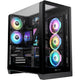 Thermaltake view 390 tg midi tower behuizing (zwart | 2x usb-a | 1x usb-c | tempered glass)