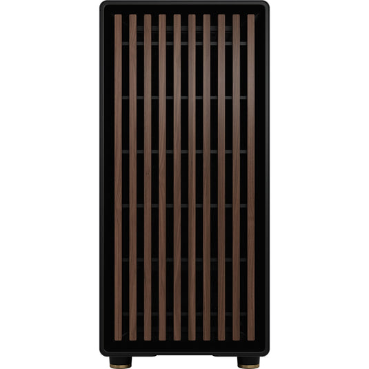 Fractal design north midi tower behuizing (zwart houtkleur | 2x usb-a | 1x usb-c)