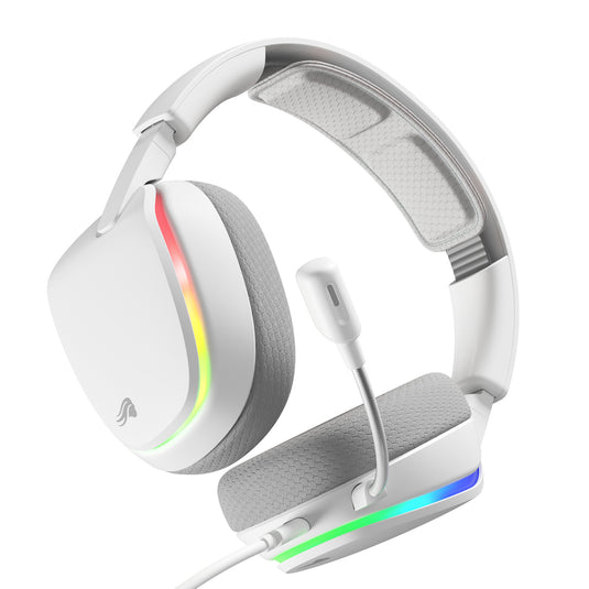 Glorious ghs eternal rgb - stereo rgb gamingheadset over-ear gaming headset (wit, pc, ps5, ps4, switch, usb-c)