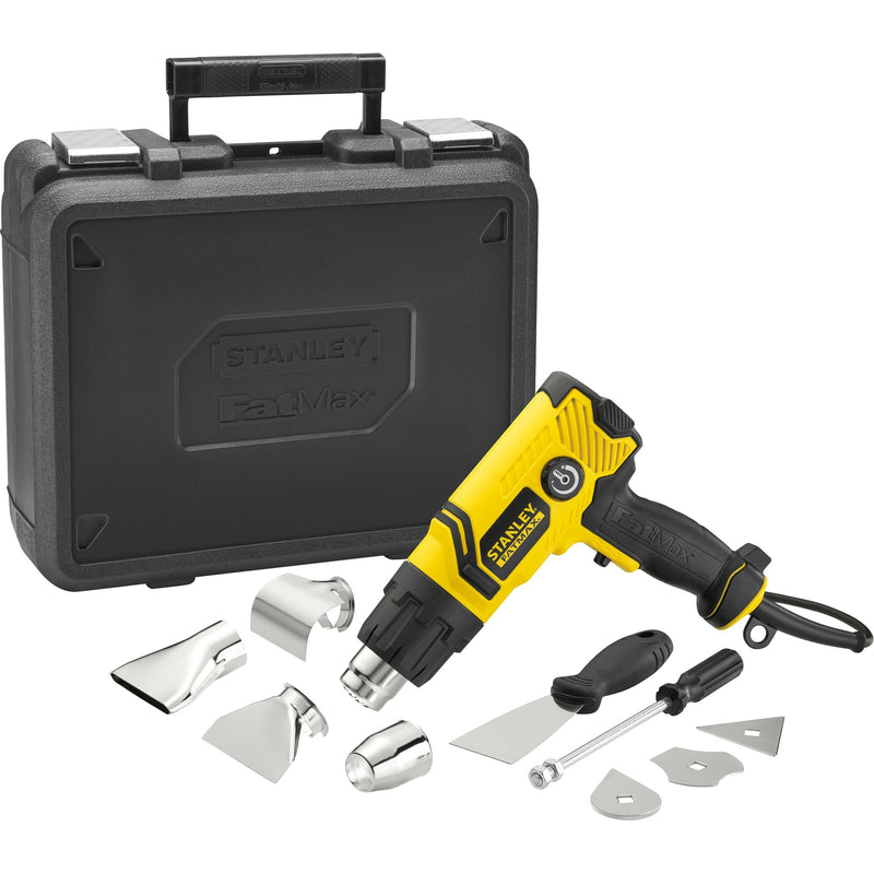 Load image into Gallery viewer, Stanley fatmax 2000w heteluchtpistool met kitdoos (geel zwart)
