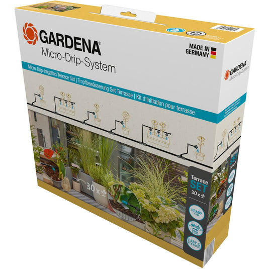 Gardena micro-drip-bewatering terras set (30 planten) druppelaar (zwart grijs)
