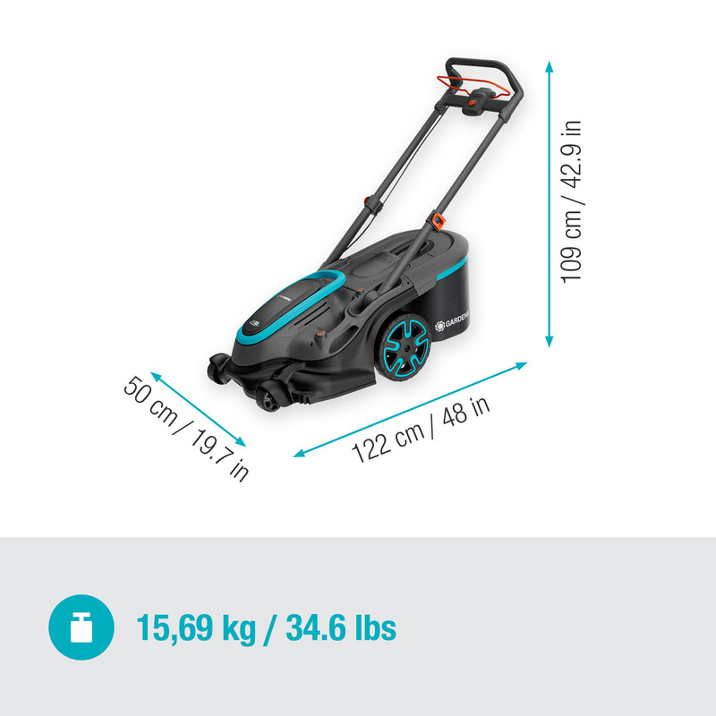 Load image into Gallery viewer, Gardena grasmaaier powermax duo 46 36v (zwart grijs, accu en lader niet inbegrepen)
