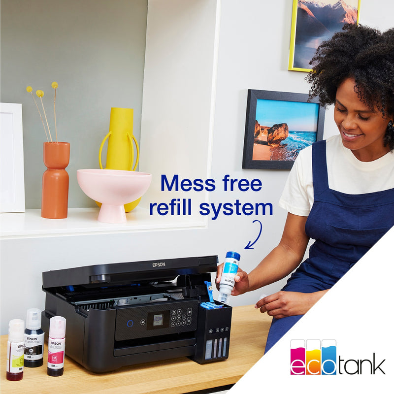 Load image into Gallery viewer, Epson ecotank et-2850 a4 multifunctionele wi-fi-printer met inkttank all-in-one inkjetprinter (zwart, scannen, kopiëren, wi-fi, inclusief tot 3 jaar inkt)
