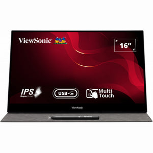 Viewsonic usb-c multi-touch portable monitor td1655 16 (zwart, 1x mini hdmi, usb-c)