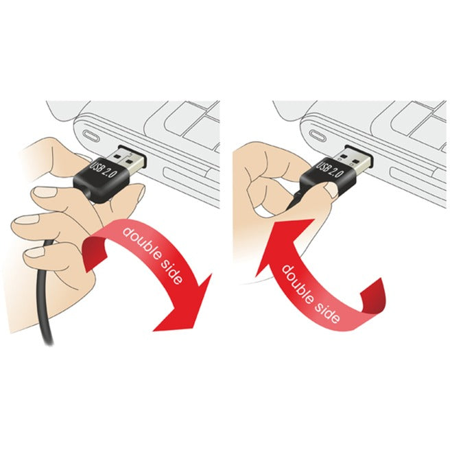 Load image into Gallery viewer, Delock easy-usb-a 2.0 male > easy-usb micro-usb-b 2.0 male kabel (zwart, 2 meter)

