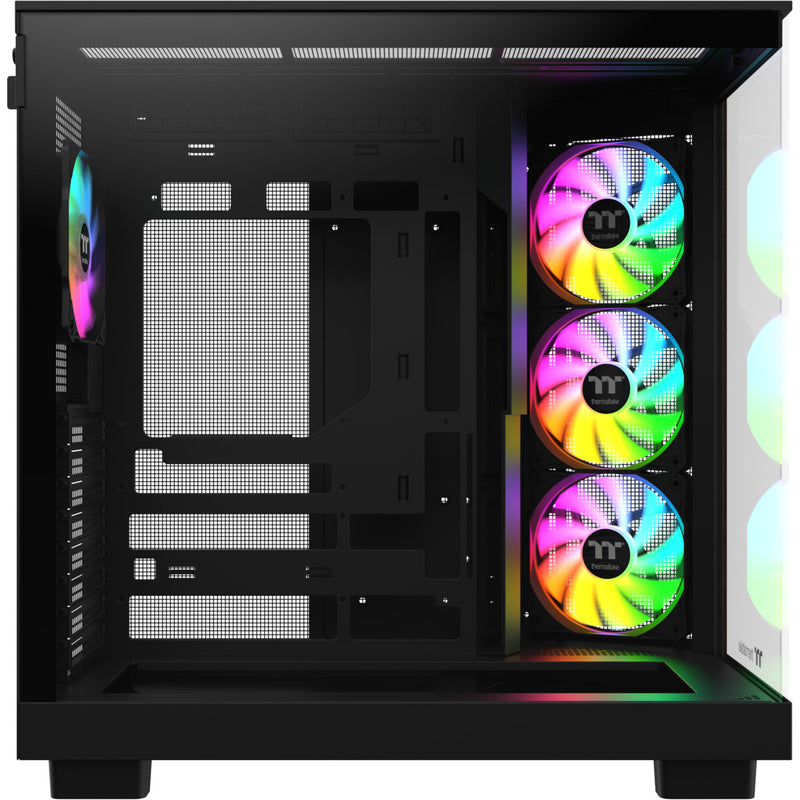 Load image into Gallery viewer, Thermaltake view 380 xl ws argb midi tower behuizing (zwart houtkleur | 2x usb-a | 1x usb-c | rgb | tempered glass)

