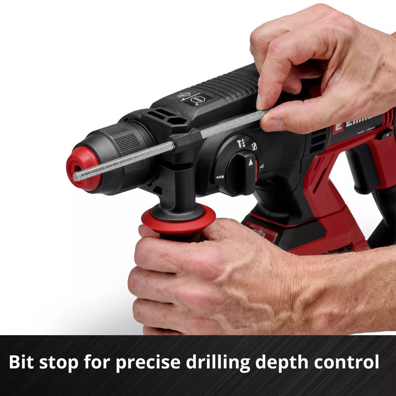 Load image into Gallery viewer, Einhell accu boorhamer te-hd 18 20 li (1x4,0ah) (rood zwart, incl. 1x 4.0 ah power x-change accu en lader)
