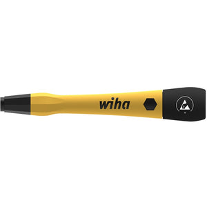 Wiha schroevendraaierhandgreep esd magnetisch (geel zwart, voor 4 mm microbits)