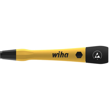 Wiha schroevendraaierhandgreep esd magnetisch (geel zwart, voor 4 mm microbits)