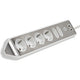 Brennenstuhl ®estilo hoekaansluitdoosstrook met usb laadfunctie 6-weg 4x beschermende contactdozen 2x euro zilver wit