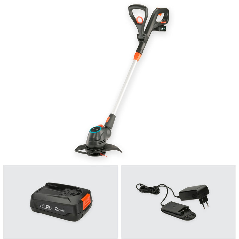 Load image into Gallery viewer, Gardena comfortcut 23 18v p4a set grastrimmer (grijs oranje, 14701-20, accu inbegrepen)
