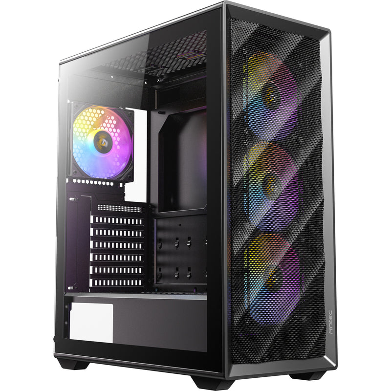 Load image into Gallery viewer, Antec ax85 argb midi tower behuizing (zwart | 2x usb-a | tempered glass)
